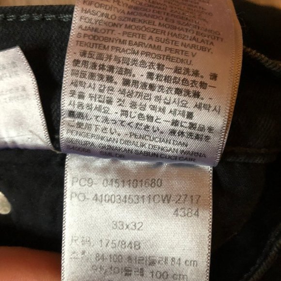 Levi’s black jeans - men’s 33x32 slim stretch fit - Picture 5 of 5